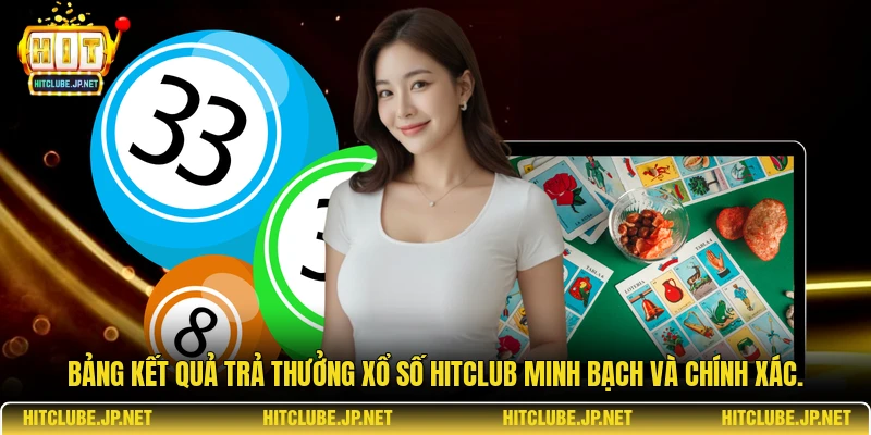 Bảng kết quả trả thưởng xổ số Hitclub minh bạch và chính xác.