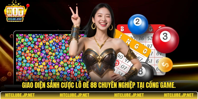Giao diện sảnh cược Lô đề 88 chuyên nghiệp tại cổng game.