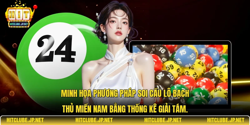 Minh họa phương pháp soi cầu lô bạch thủ miền Nam bằng thống kê giải Tám.
